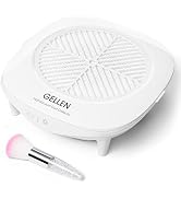 Gellen Nail Dust Collector with Reusable Filter&Dust Brush Nail Tech Vacuum Dust Fan for Acrylic ...
