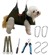Kkiimatt 10 in 1 Pet Grooming Hammock Harness with Nail Clippers/Trimmer, Nail File, Comb,Dog Nai...