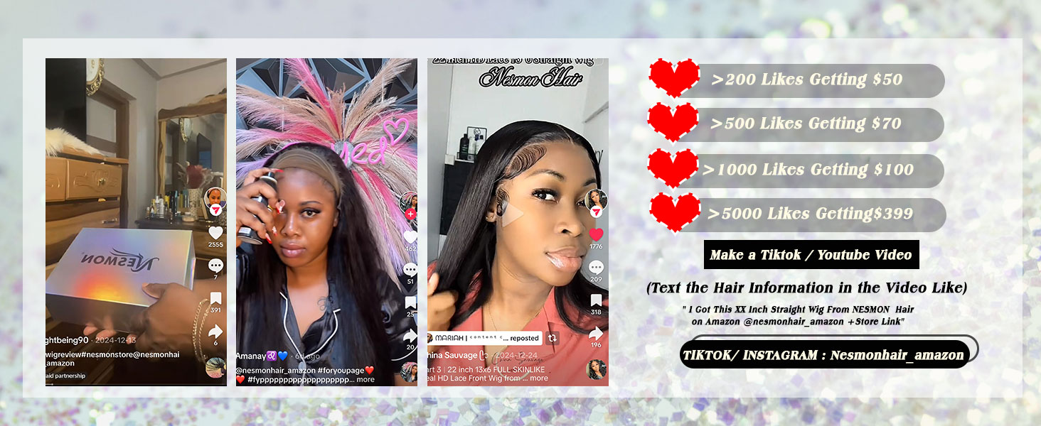 Nesmon 13x6 full frontal wigs human hair