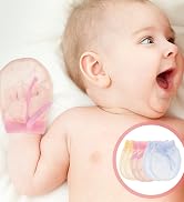 Mittens Baby Gloves 3 Pairs Baby Mesh Gloves Cotton No Scratch Breathable Adjustable Drawstring G...