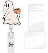 YIHONGYAN Halloween Badge Reel ID Badge Holder Retractable Badge Clips Swivel Clip Badge Reels Gh...