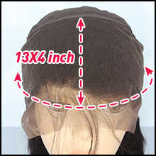13*4 lace front wig human hair wigs structure-front view