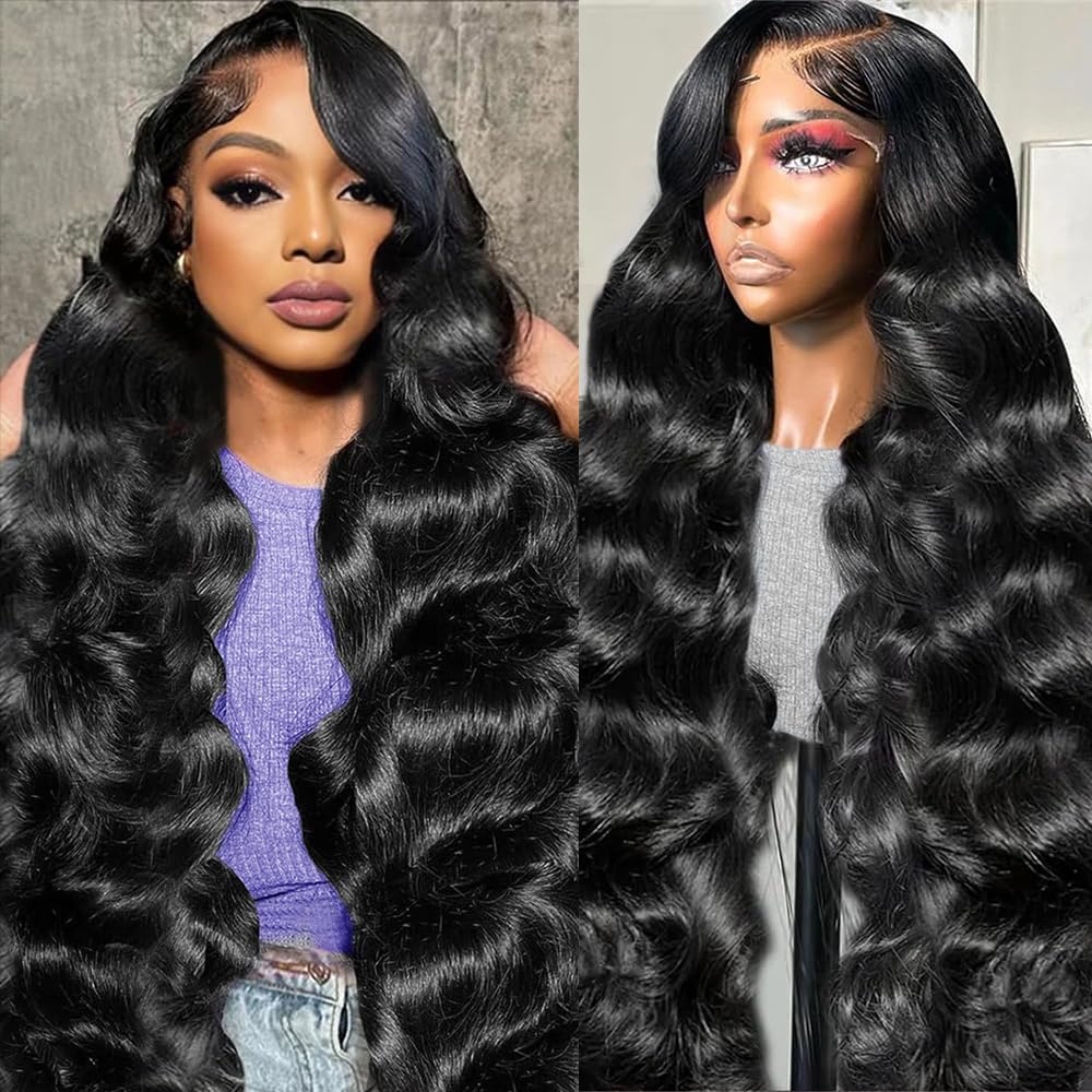 13x6 Lace Front Wigs Human Hair 30 inch Body Wave Lace Front Wigs Human Hair Glueless Wigs Human Hair 13x6 HD Lace Front Wigs Human Hair Wigs for Black Women 180% Density Body Wave Frontal Wig
