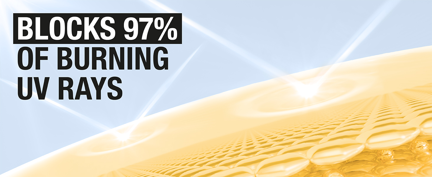 blocks 97 percent of burning UV rays