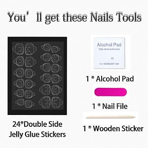 You'll get these nails toos to help you DIY nails