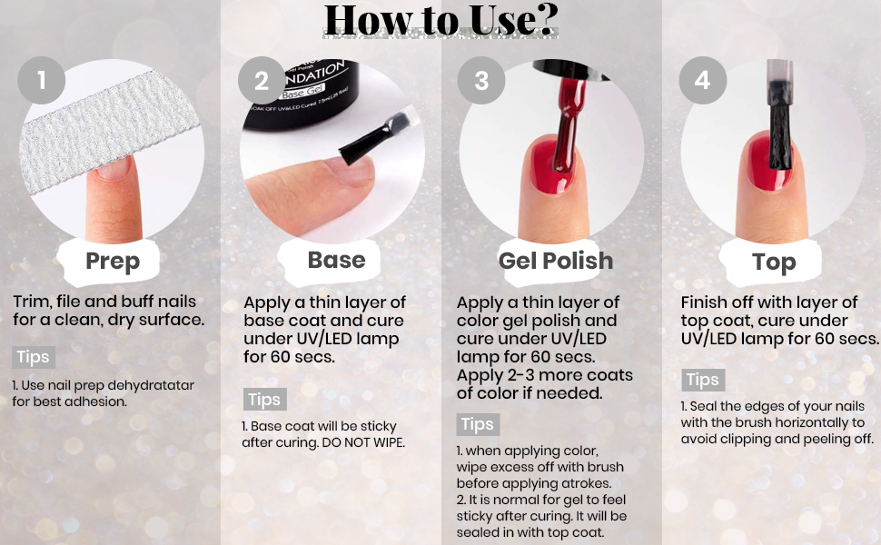 SHIMMER GEL NAIL DESIGN