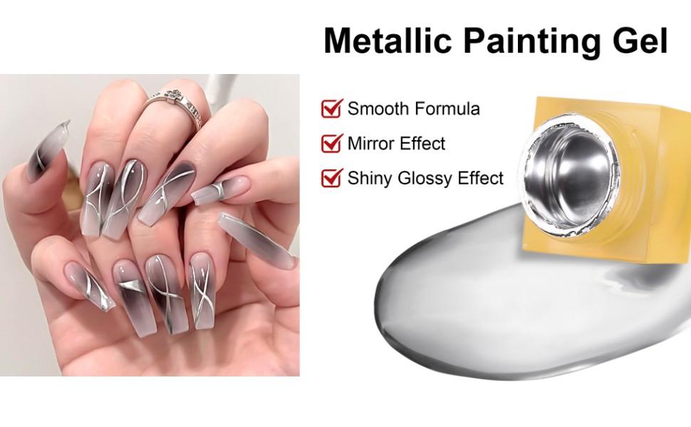 3D Metal Nail Painting Gel