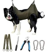 Kkiimatt 10 in 1 Pet Grooming Hammock Harness with Nail Clippers/Trimmer, Nail File, Comb,Dog Nai...