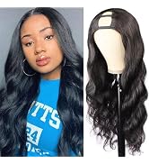 Amella Hair U Part Wigs Body Wave Brazilian Virgin Human Hair 2”X4” U Shape Glueless Wigs 150% De...
