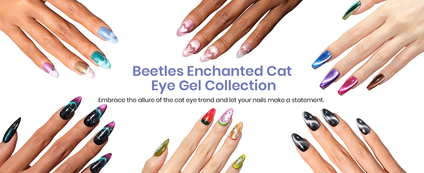 beetles cat eye gel nail polish set
