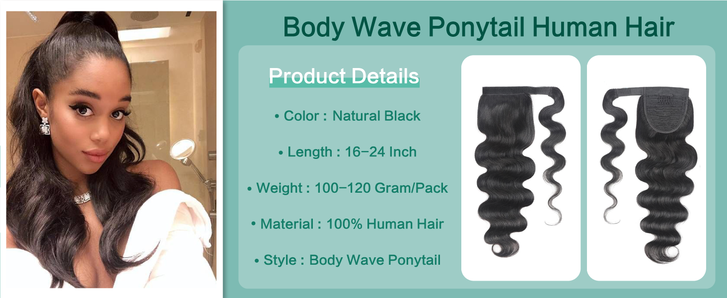 human hair ponytail
