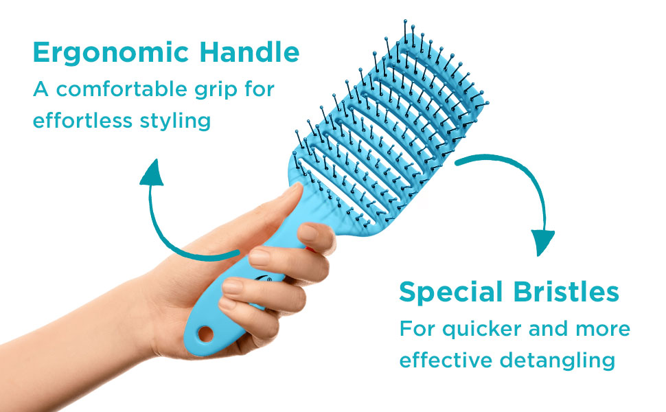 Vented detangler brush