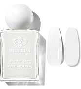 modelones White Nail Polish, 15 ml Jelly Milky White Nail Polish, Sheer Clear Nail Polish Quick D...