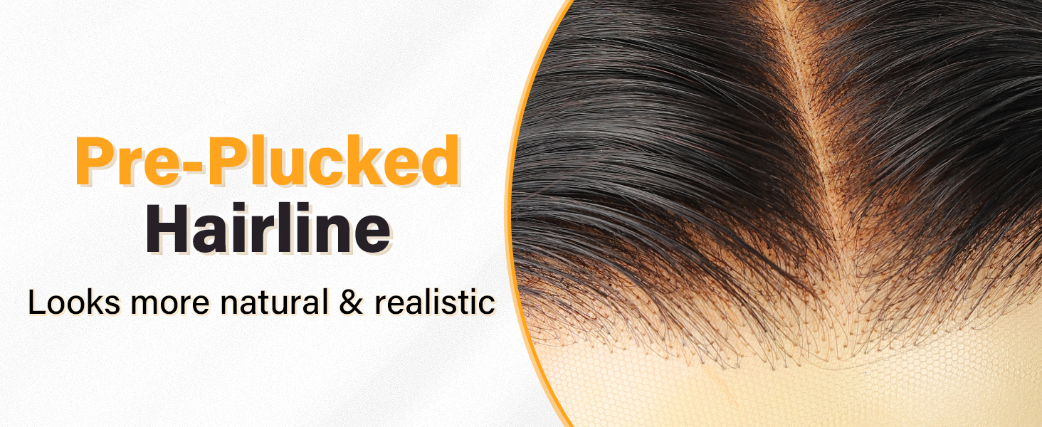 pre plucked human hair wig