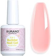 BURANO 5 in 1 Builder Base Gel 0.5 oz, Builder Gel for Nails Hard Gel Nail Extension Quick Buildi...