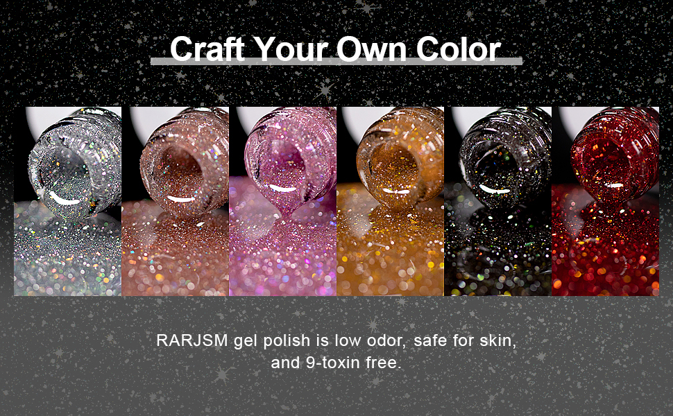 RARJSM Reflective Firework Diamond Gel