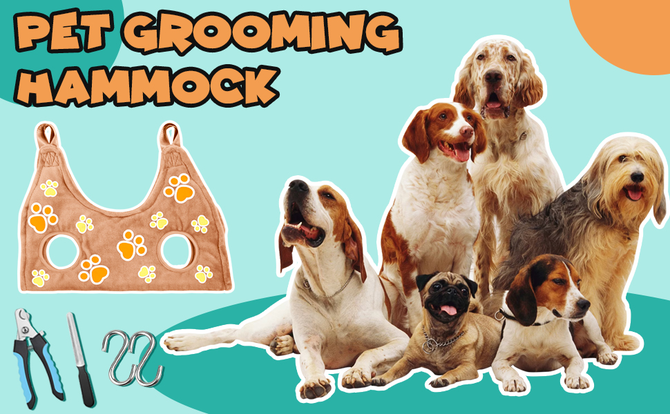Dog hammock for nail trimming