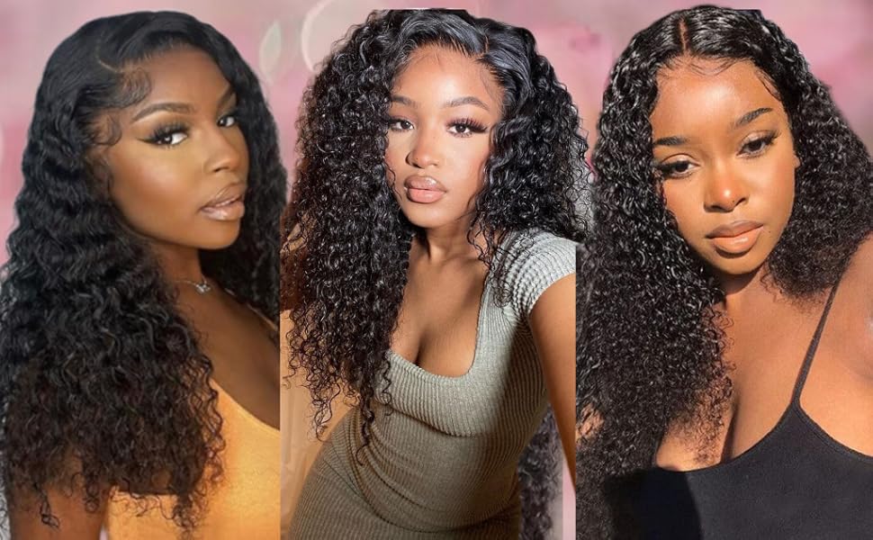  4x4 HD Lace Front Wigs Wear and Go Deep Wave Lace Front Wigs for Women