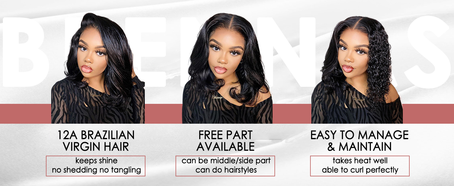 12 A Body Wave Lace Front Human Hair Wig