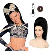 SEIKEA Cheer Ponytail Hair Piece, 100% Super Protein Fiber Straight Cheerleader Hairpiece Lightwe...