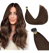 GOO GOO I Tip Hair Extensions Real Human Hair, 14inch 50g 100S, Cold Fusion I Tip Hair Extensions...