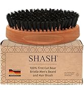 SHASH Captain 100% Boar Bristle Hair Brush - Made in Germany | Naturally Conditions, Improves Tex...