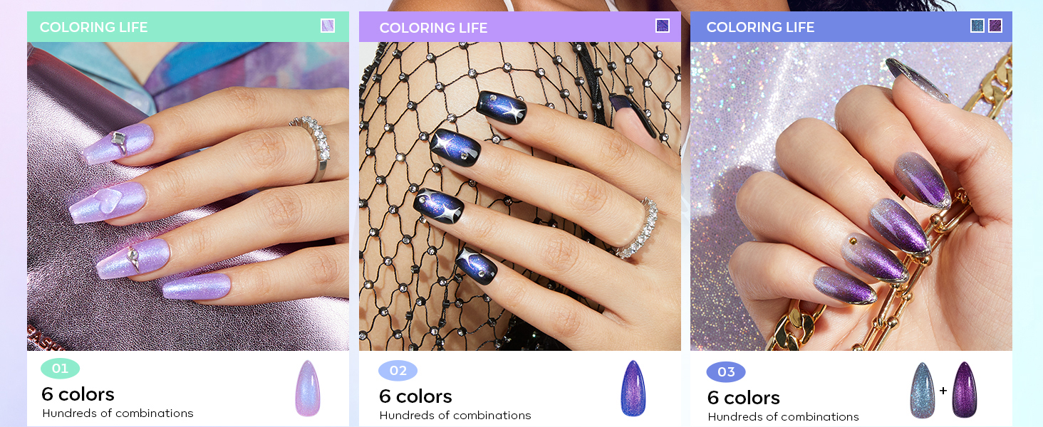 glitter gel nail polish set