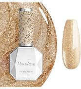 MelodySusie Sparkle Gold Gel Nail Polish,0.5fl oz Nails Soak Off UV LED Champagne Glitter Gel Pol...