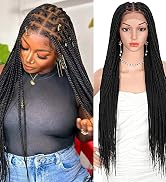 Brinbea 31 inch 13X7” Lace Front Knotless Box Braided Wigs 100% Hand-Braided Box Braided Wigs wit...