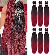 Liang Dian Pre-Stretched Braiding Hair 22 inch 6 packs Hot Water Setting Synthetic Hair Crochet B...