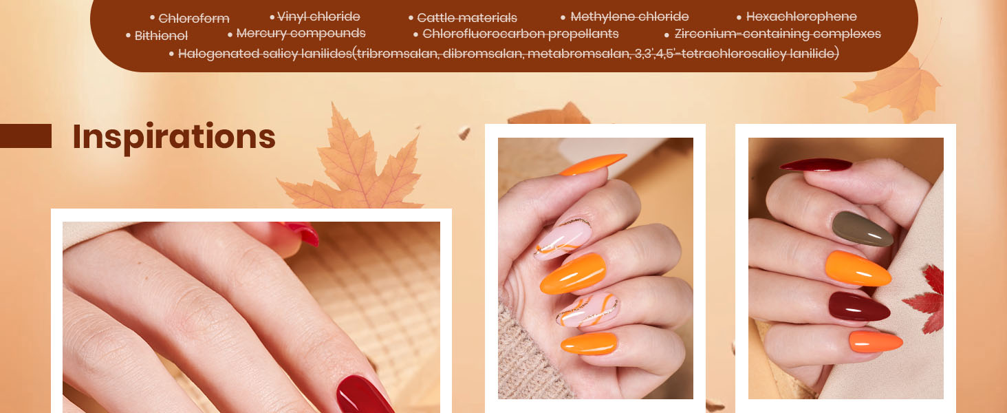autumn gel nails
