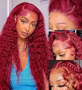 burgundy wig human hair