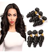 Loose Wave Brazilian Hair 3 Bundles 8 10 12 Inch 100% Virgin Human Hair 9A Natural Hair Double We...