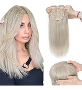 Hairro Hair Toppers with Bangs for Women, Add Volume Length with Invisible Clips In Hairpieces Sy...