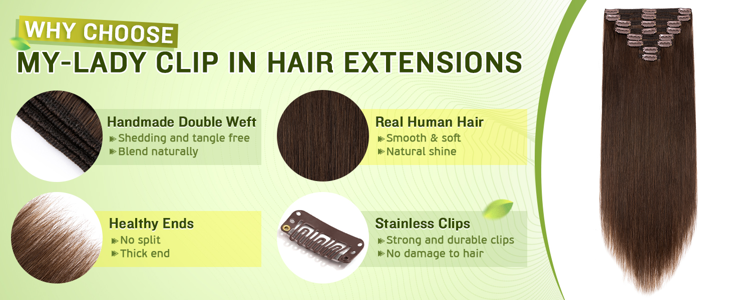 clip in hair extensions real human hair
