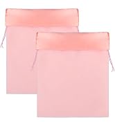 Segbeauty Large Pink Velvet Bag, 2pcs Velvet Jewelry Pouches with Satin Liner, 15.7x11.8in Velvet...