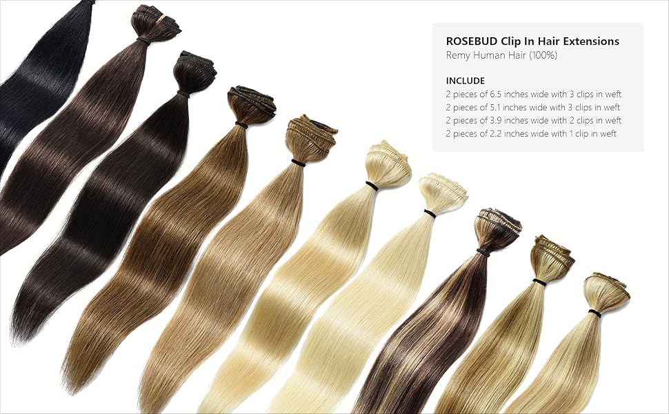 hair extensions clip in human hair