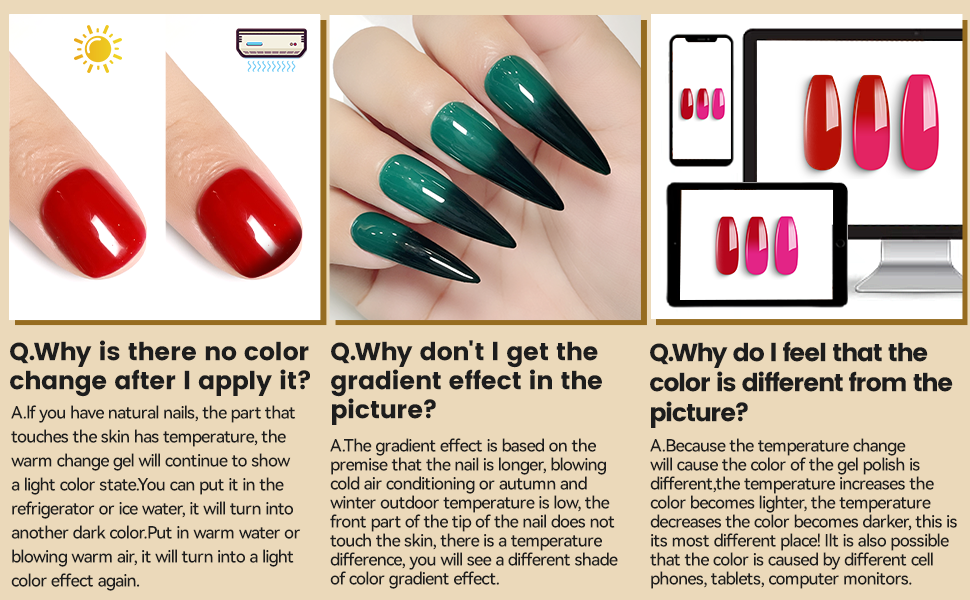color change gel depend on temperature change