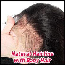 pre-plucked hairline with natural baby hair