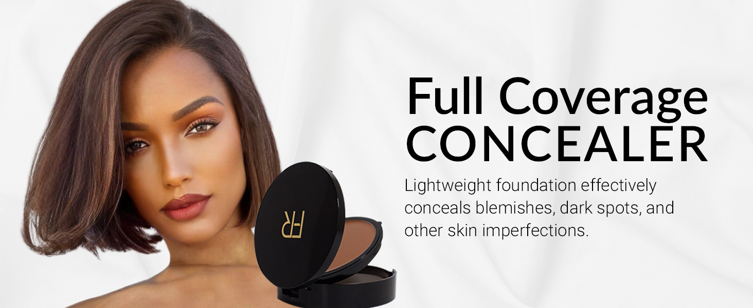 Flori Roberts Cream To Powder Foundation For Dark Skin Tones Covers Spots and Uneven skin tone