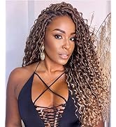 5 Packs Boho Goddess Locs Crochet Hair 22inch Omber River Faux Locs Crochet Hair Curly Faux Locs ...