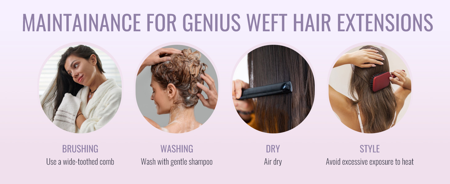 Genius weft hair extensions real human hair sew in weft for wowen and volum and length