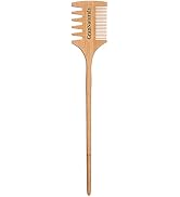 GranNaturals Edge Control Comb - 2-in-1 Grooming Accessory with Long Natural Soft Pear Wooden Han...