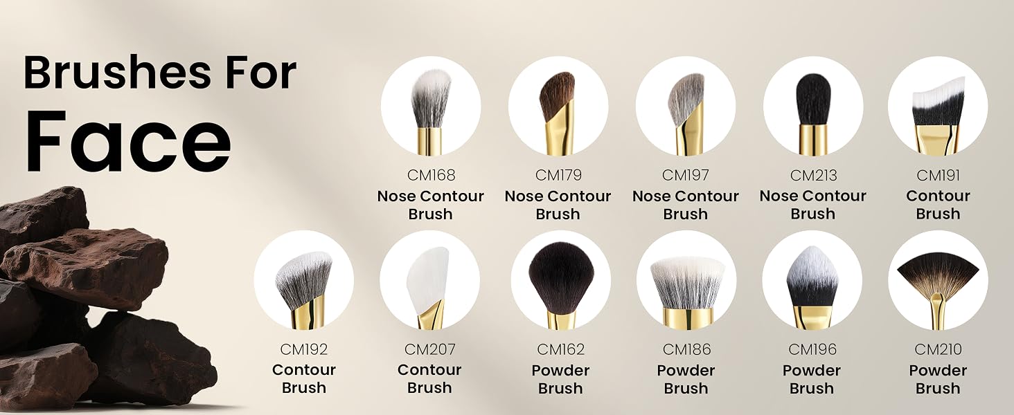 Desert Oak Series makeup Brushes