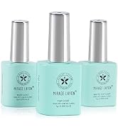 MIRAGE LAYON Gel Top Coat and Base Coat Set, 3Pcs 7g No Wipe Matte & Shiny Top Coat, Soak Off UV ...