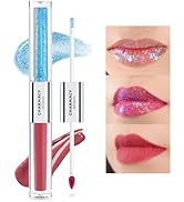 CHARMACY Multichrome Double Head Non-Stick Lip Gloss, Metallic Colourful Lip Glaze, Anti-transfer...