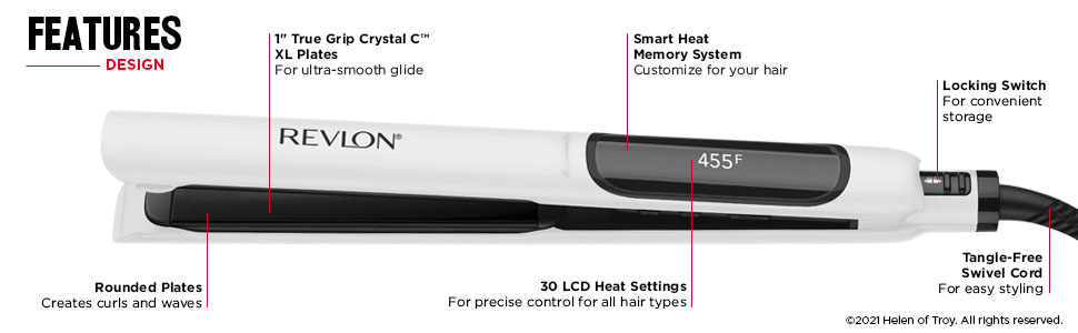 flat iron; flat irons; straightener; straighteners; hair straightener; 1 inch plates; RVST2206