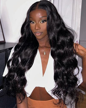 u part wigs for black women human hair body wave wig