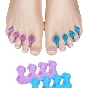 24 Piece Silicone Nail Polish Finger Toe Separator Set for Manicures Pedicures