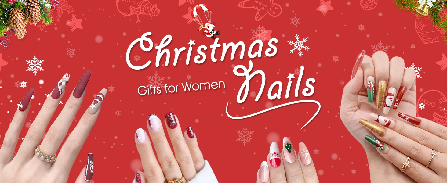 Christmas press on nails